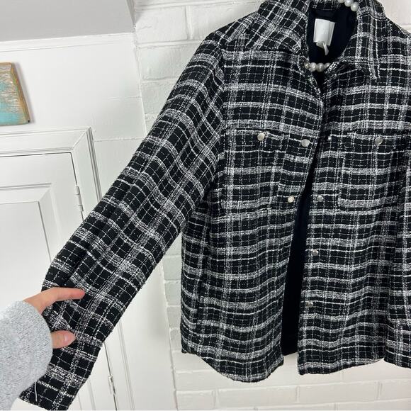 H&M Plaid Woven Knit Oversized Shacket Coat Jacket Size XS - Picture 14 of 15